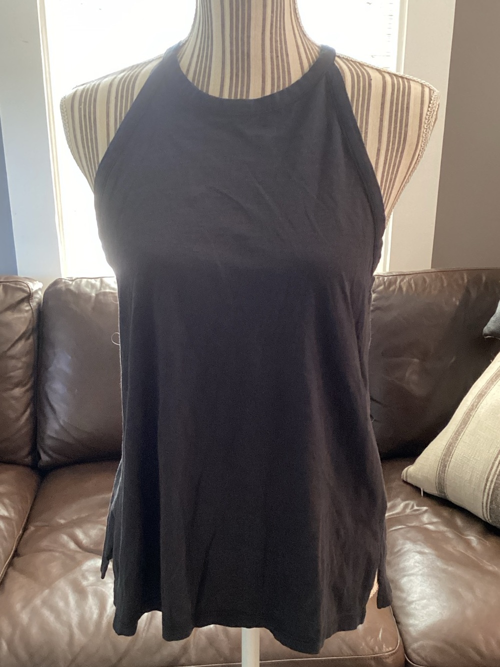 Theory Black Halter Neck Tank Top